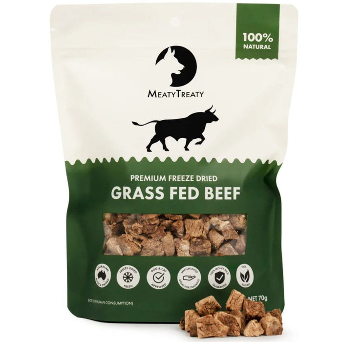 MEATY TREATY MEATY TREATY FREEZE DRIED GRASS FED BEEF 70G