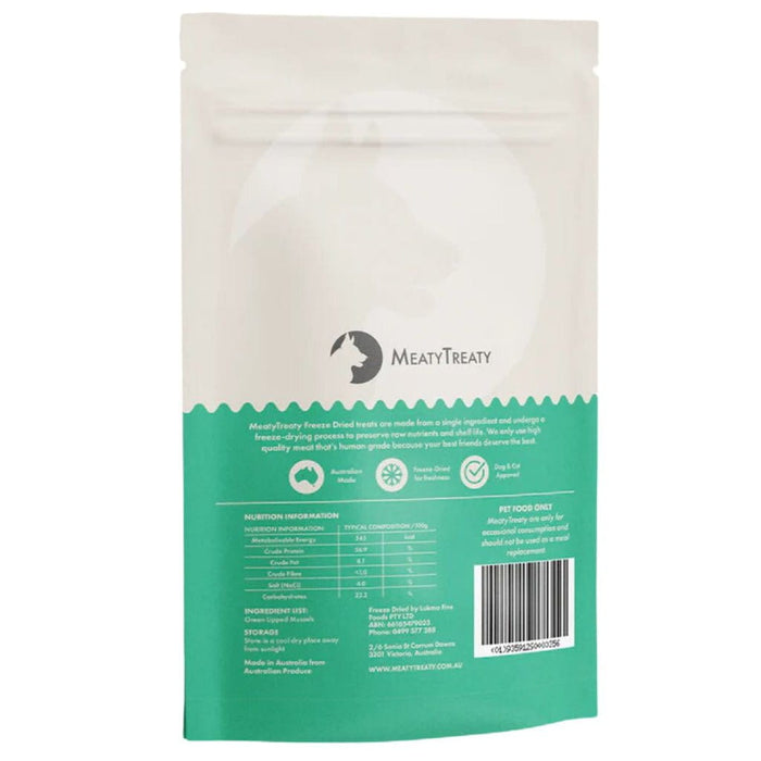 MEATY TREATY MEATY TREATY FREEZE DRIED GREEN LIP MUSSEL DOG & CAT 50g