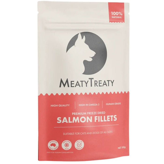 MEATY TREATY MEATY TREATY FREEZE DRIED SALMON FILLET DOG & CAT 80G