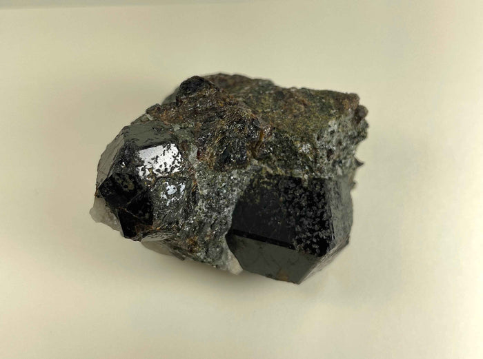 Melanite Garnet Cluster w/ Quartz 164g - Smokin Resin Company
