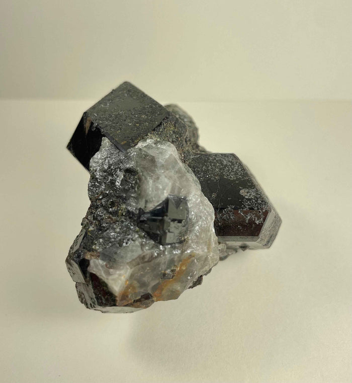 Melanite Garnet Cluster w/ Quartz 164g - Smokin Resin Company