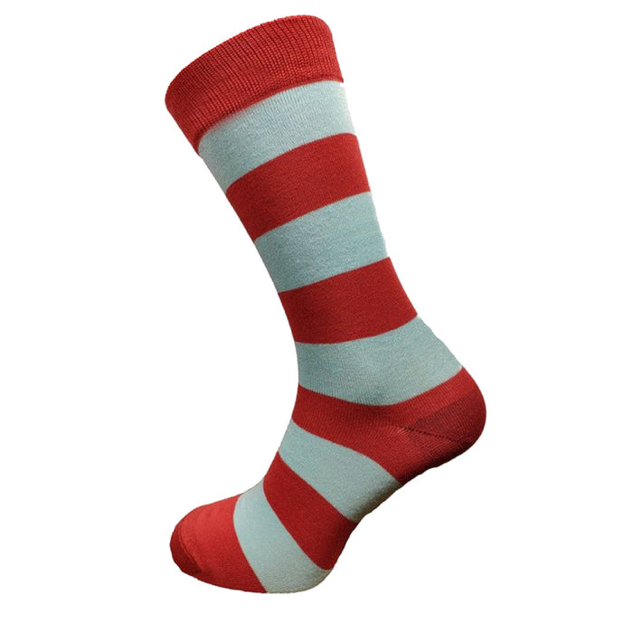 Men's Wide Stripe Bamboo Crew Socks (3 Pairs) - Colourful Eco Socks, Gift Set