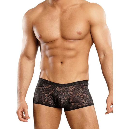 Mini Short Stretch Lace Black Medium Intimates Adult Boutique