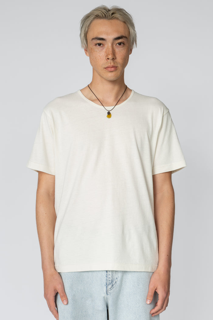 Minimal T-Shirt - Off-White Silk / Cotton