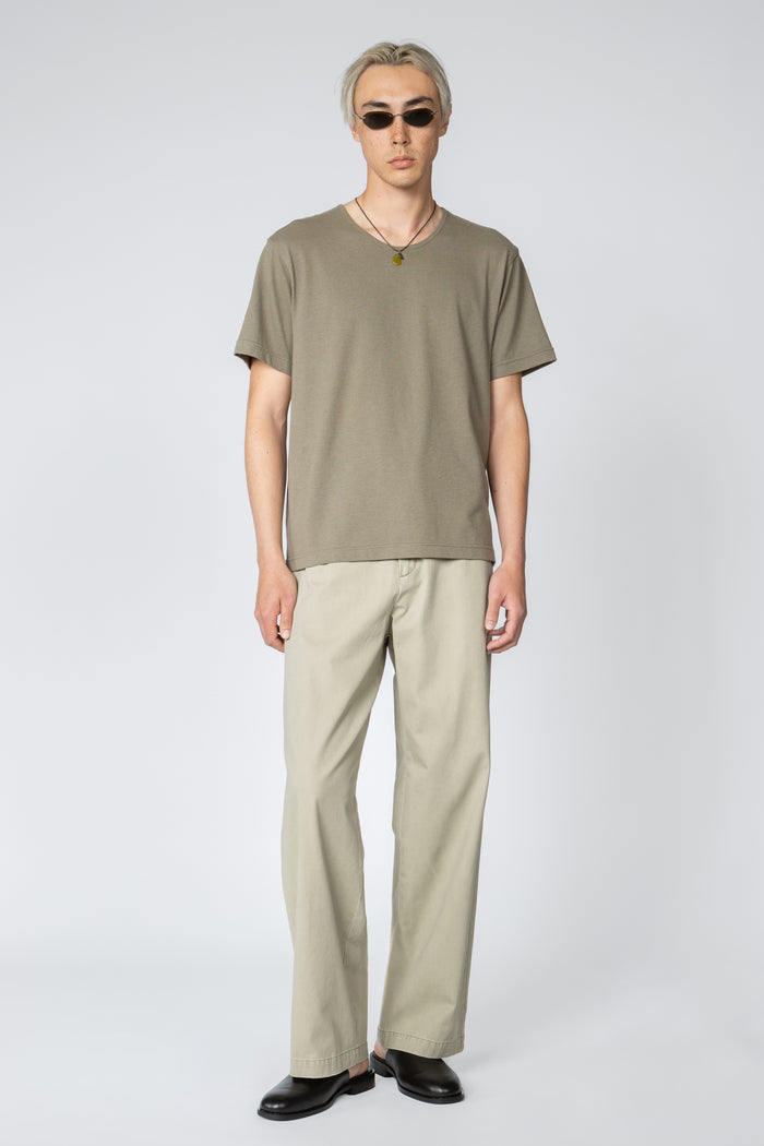 Minimal T-Shirt - Olive Drab Silk / Cotton