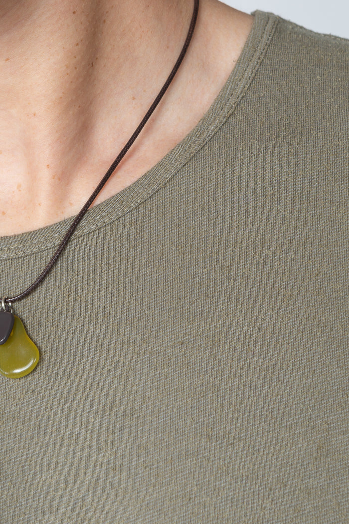 Minimal T-Shirt - Olive Drab Silk / Cotton