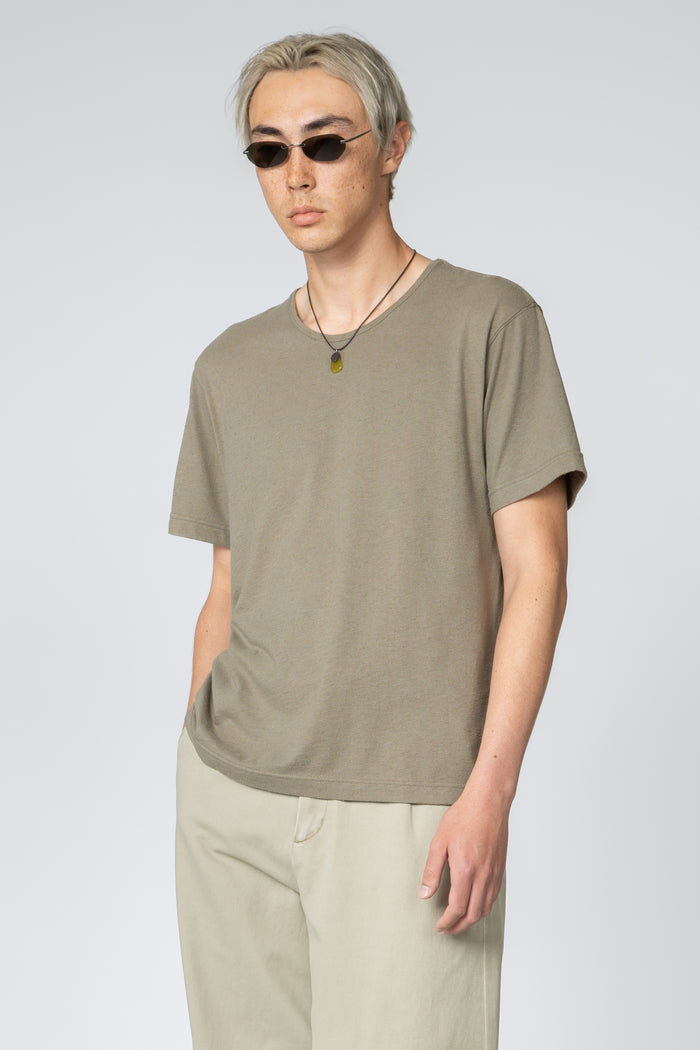 Minimal T-Shirt - Olive Drab Silk / Cotton