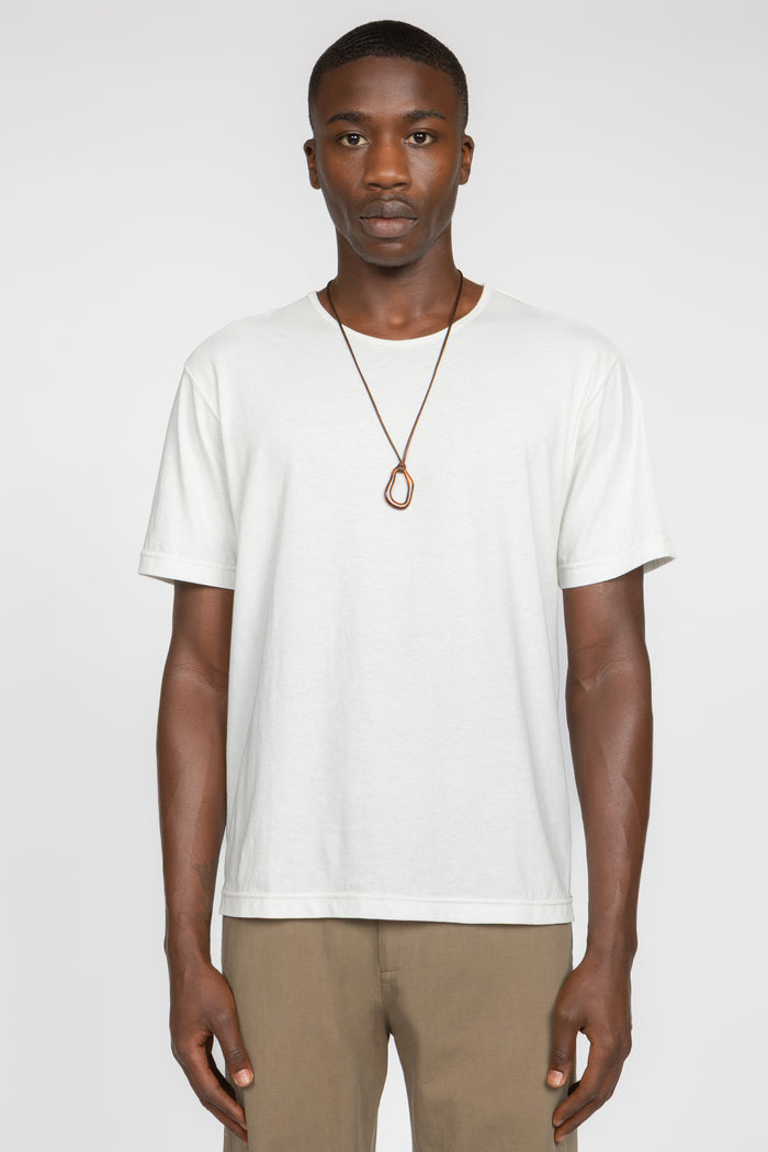 Minimal T-Shirt - White Cotton / Linen