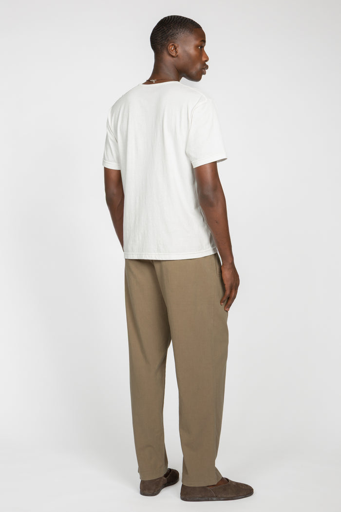 Minimal T-Shirt - White Cotton / Linen