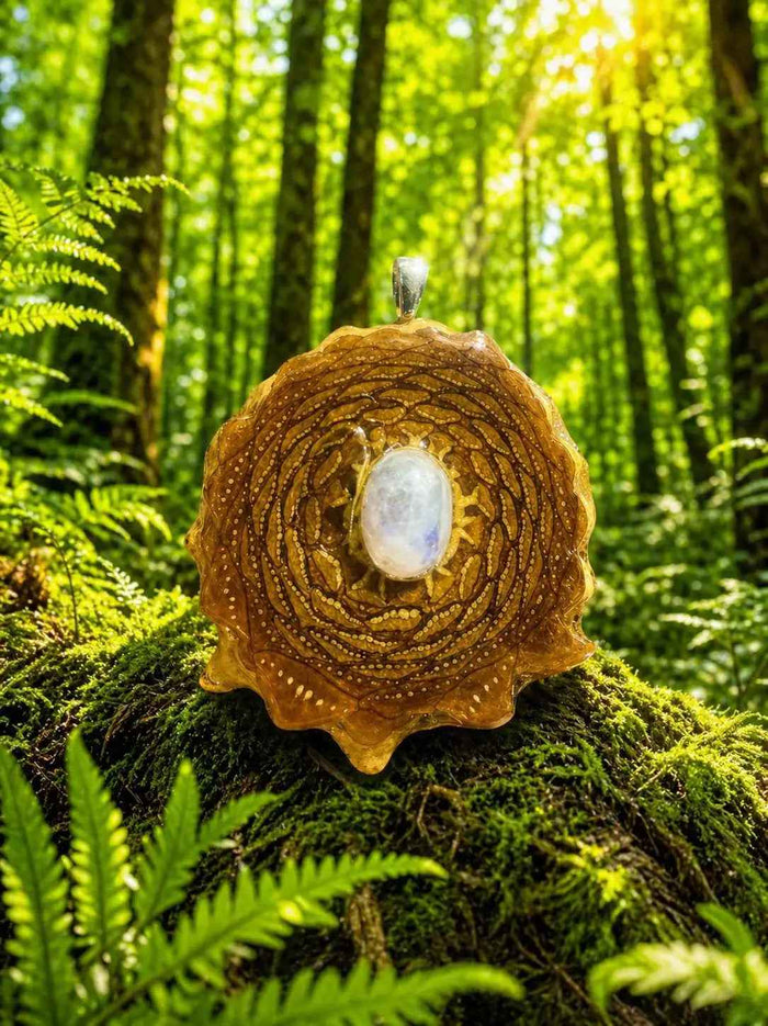 Moonstone Pinecone Pendant | Handmade PNW Jewelry | #6
