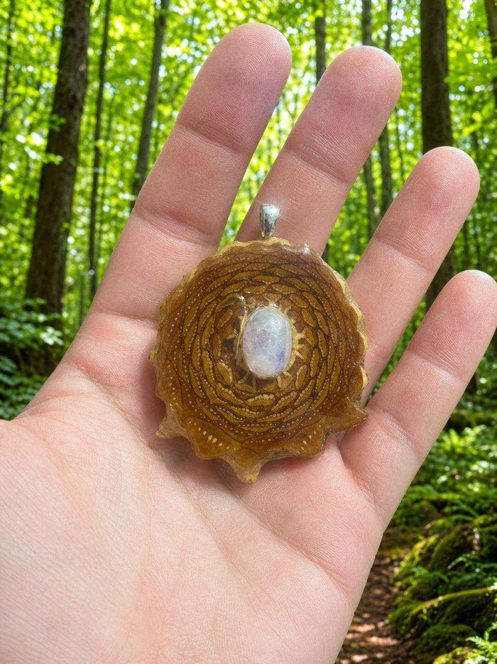 Moonstone Pinecone Pendant | Handmade PNW Jewelry | #6