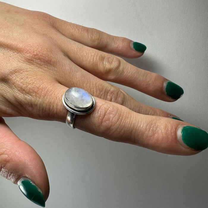 Moonstone Ring - Size 5.5 - Smokin Resin Company