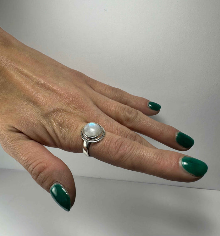 Moonstone Ring - Size 6 - Smokin Resin Company