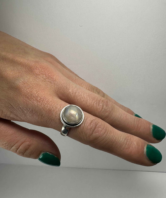 Moonstone Ring - Size 6 - Smokin Resin Company