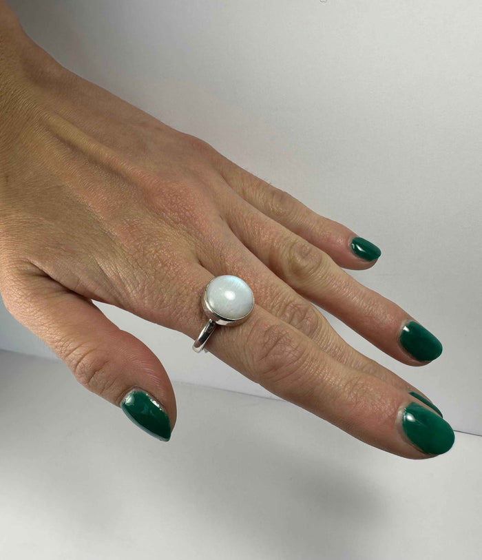 Moonstone Ring - Size 7 - Smokin Resin Company