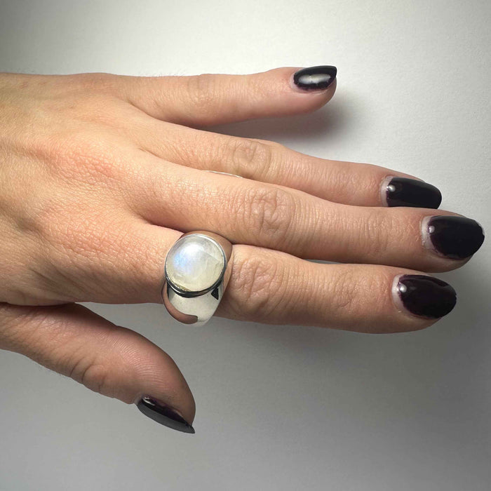 Moonstone Ring - Size 9 - Smokin Resin Company
