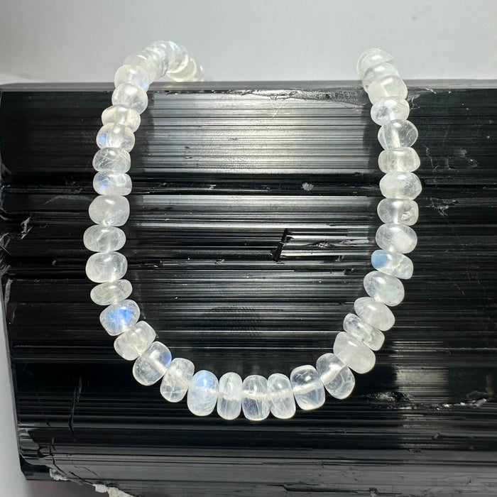 Moonstone Rondele Bead Necklace - Smokin Resin Company