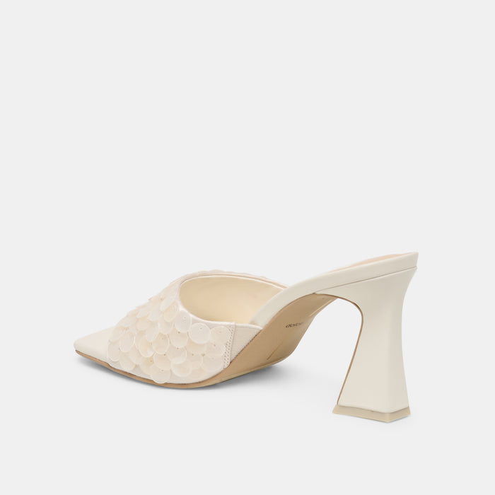 NANDY CONFETTI HEELS IVORY SEQUIN