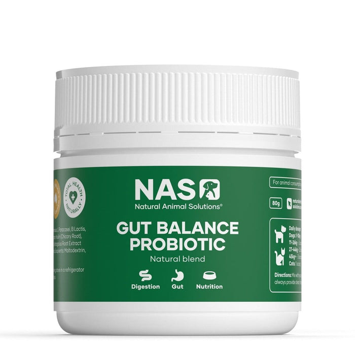 NAS NAS Gut Balance Probiotic Natural Blend Supplement For Dogs And Cats 80g