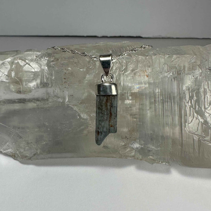 Natural Aquamarine Beryl Pendant - Smokin Resin Company