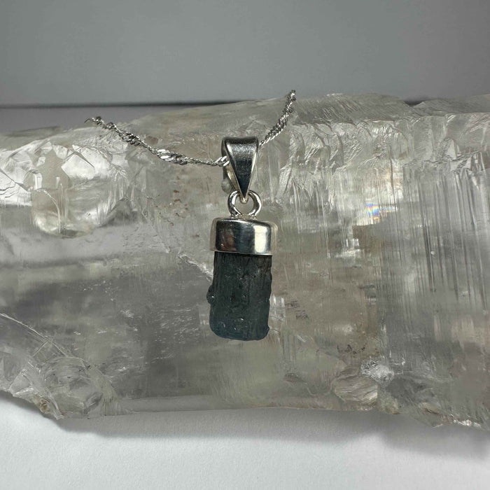 Natural Aquamarine Beryl Pendant - Smokin Resin Company