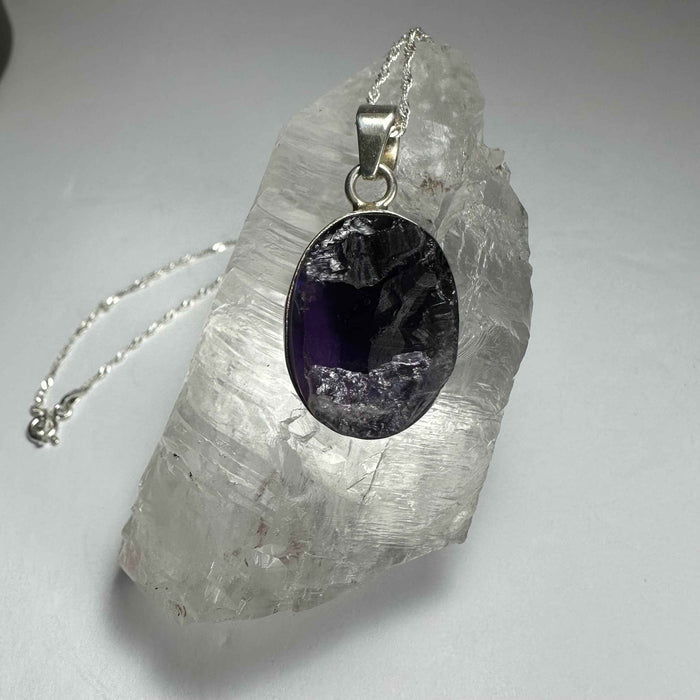 Natural Rough Amethyst Pendant - Smokin Resin Company