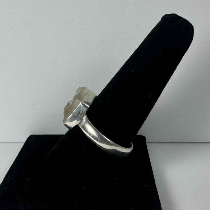 Natural Rough Quartz Ring - Size 10.5