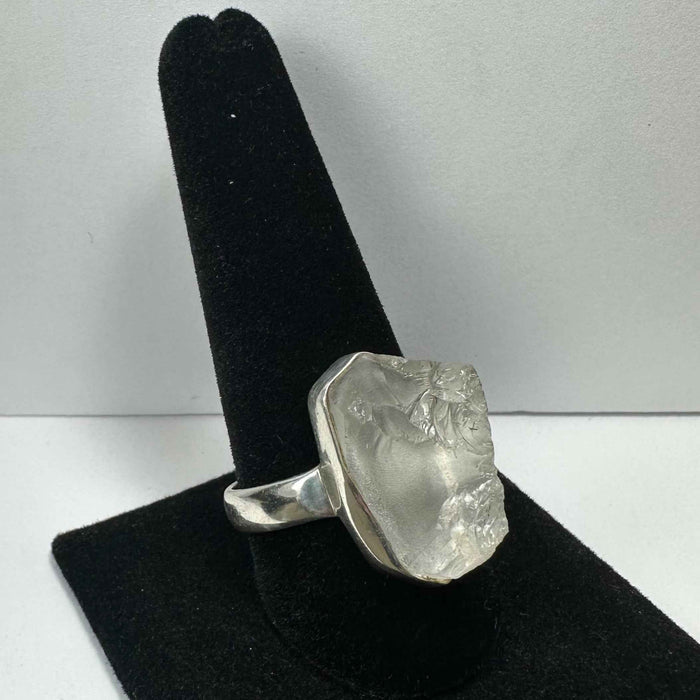 Natural Rough Quartz Ring - Size 11.5