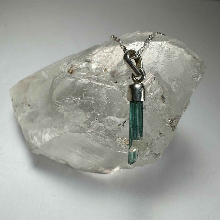 Natural Tourmaline Pencil Pendant - Smokin Resin Company