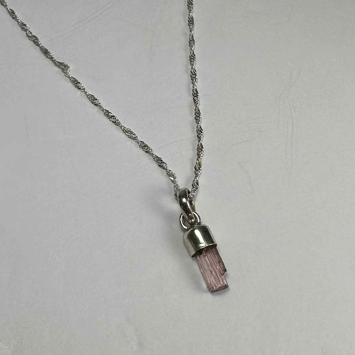 Natural Tourmaline Pencil Pendant