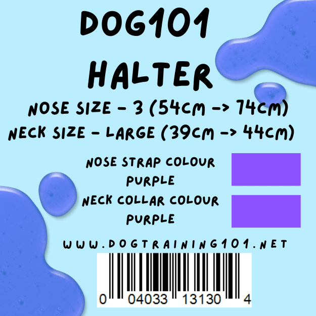 Dogtraining101 Retail Dog Super Store Large 44cm to 49cm Nose Purple - Neck Purple - Size 3 Dog101 Halter