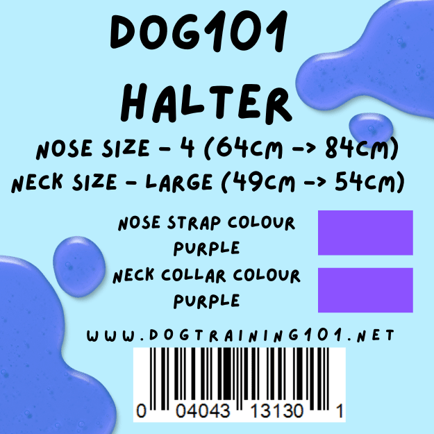 Dogtraining101 Retail Dog Super Store Large 49cm to 54cm Nose Purple - Neck Purple - Size 4 Dog101 Halter