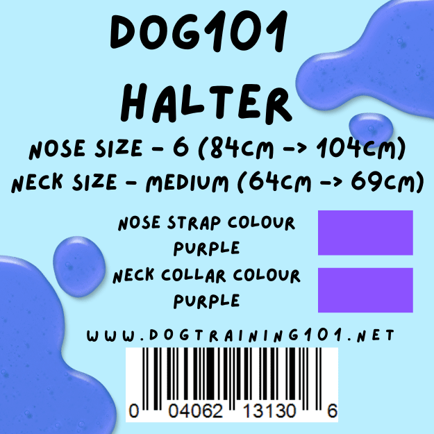 Dogtraining101 Retail Dog Super Store Medium 64cm to 69cm Nose Purple - Neck Purple - Size 6 Dog101 Halter