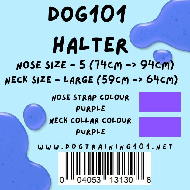 Dogtraining101 Retail Dog Super Store Large 59cm to 64cm Nose Purple - Neck Purplee - Size 5 Dog101 Halter