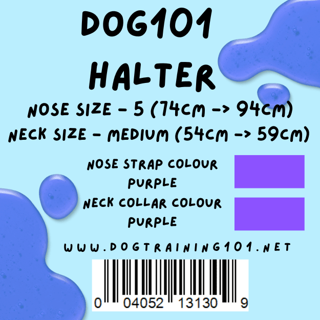 Dogtraining101 Retail Dog Super Store Medium 54cm to 59cm Nose Purple - Neck Purplee - Size 5 Dog101 Halter