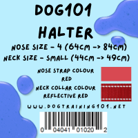 Dogtraining101 Retail Dog Super Store Small 39cm to 44cm Nose Red - Neck Reflective Red - Size 4 Dog101 Halter