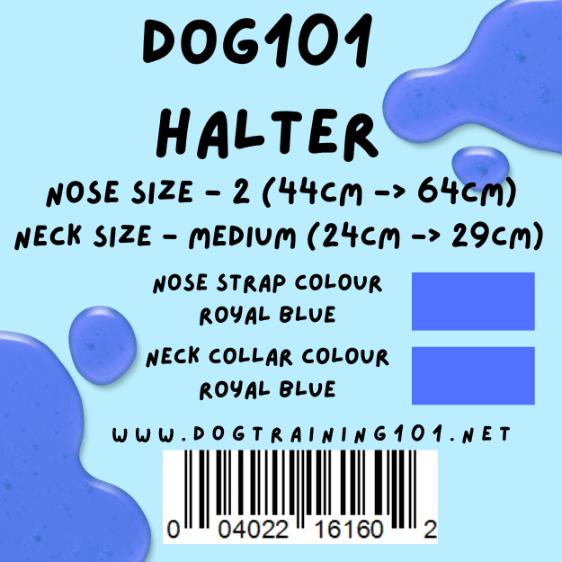 Dogtraining101 Retail Dog Super Store Medium 24cm to 29cm Nose Royal Blue - Neck Royal Blue - Size 2 Dog101 Halter