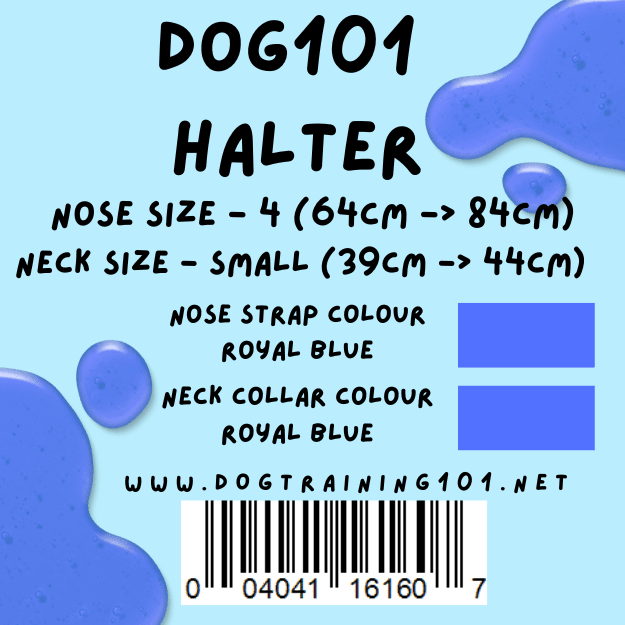 Dogtraining101 Retail Dog Super Store Small 39cm to 44cm Nose Royal Blue - Neck Royal Blue - Size 4 Dog101 Halter