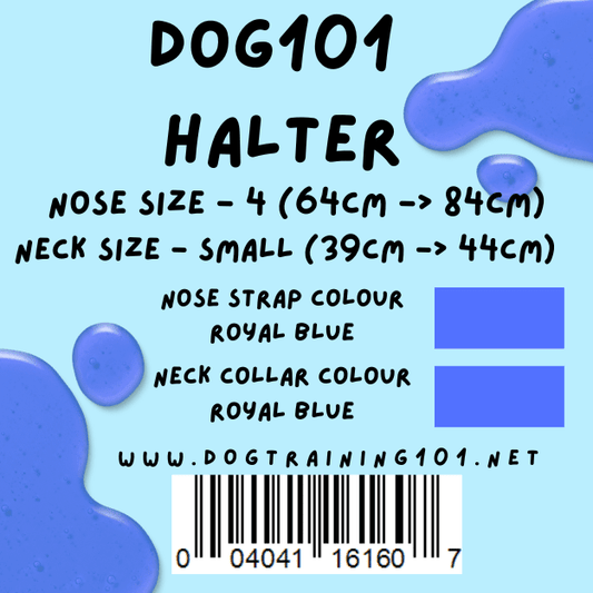 Dogtraining101 Retail Dog Super Store Small 39cm to 44cm Nose Royal Blue - Neck Royal Blue - Size 4 Dog101 Halter