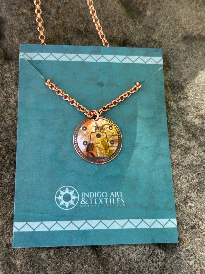 Ocmulgee Earth Lodge Necklace, Made By Mvskoke Artist, Amanda Rutland