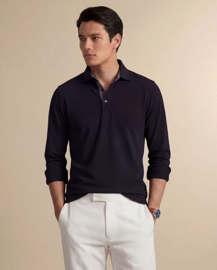 Black Piqué Cotton / Made to Measure / Standard