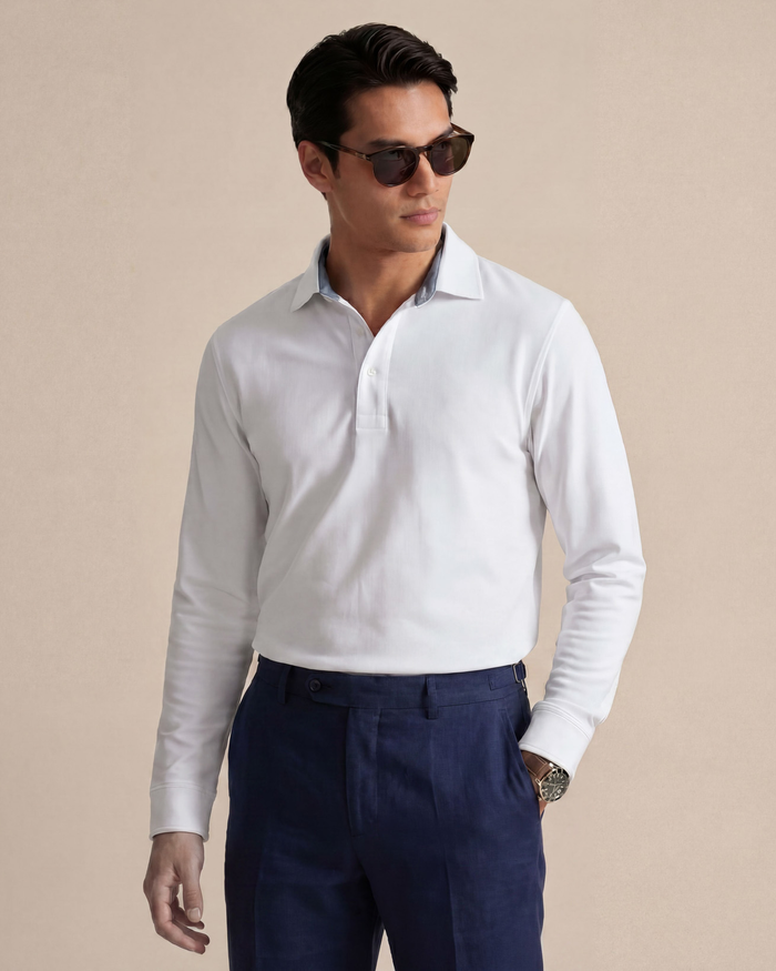 White Piqué Cotton / Made to Measure / Standard