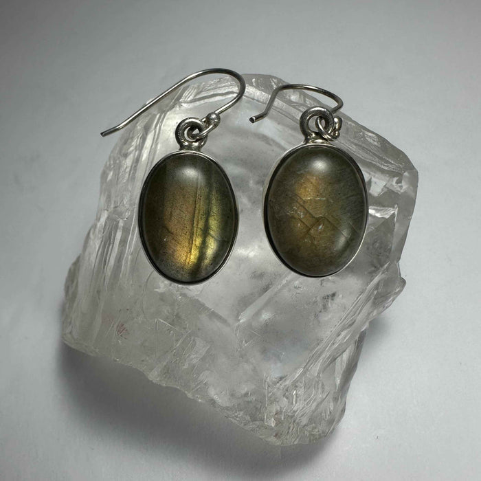 Oval Labradorite Earrings - Smokin Resin Company