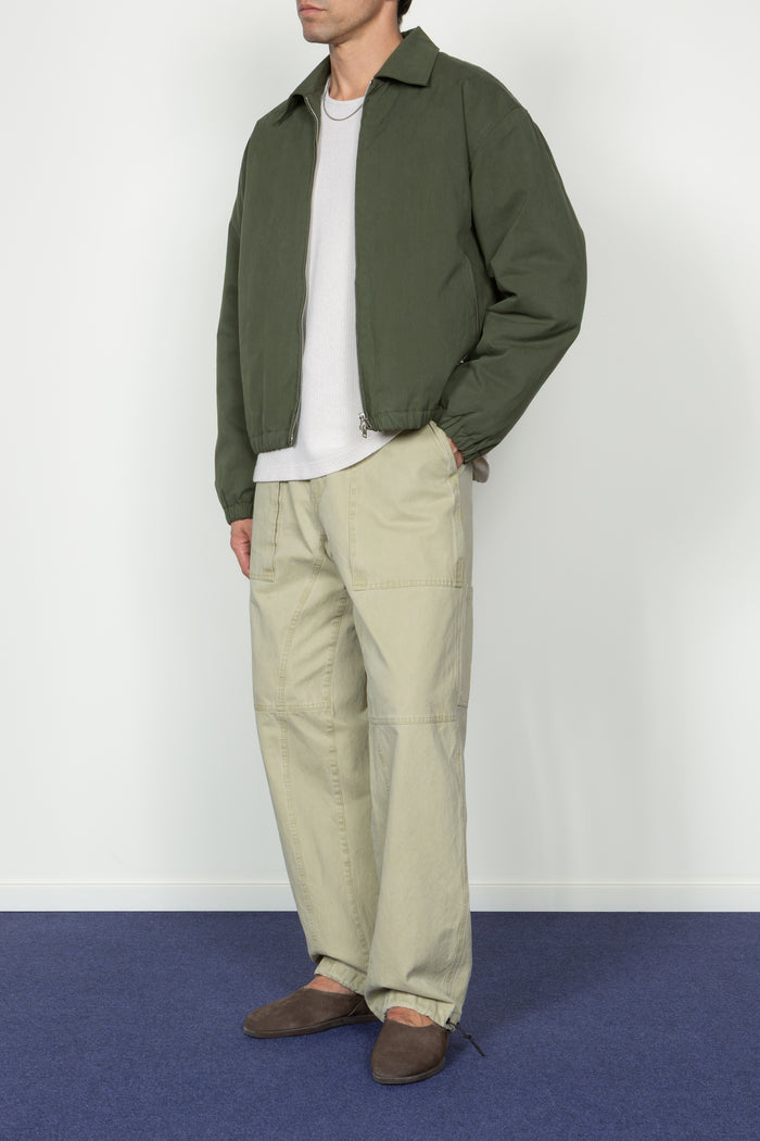 Padded Zip Front Blouson - Green