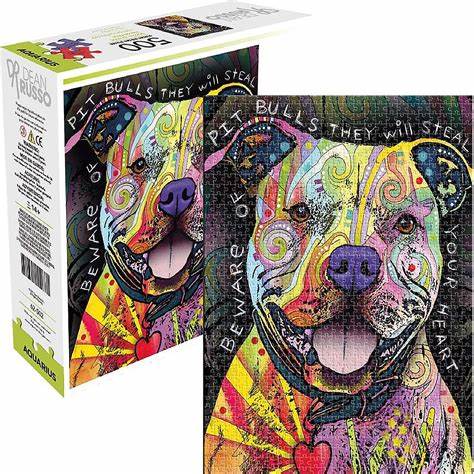 Dogtraining101 Retail Super Store Pit Bull Jigsaw Puzzle - Dean Russo