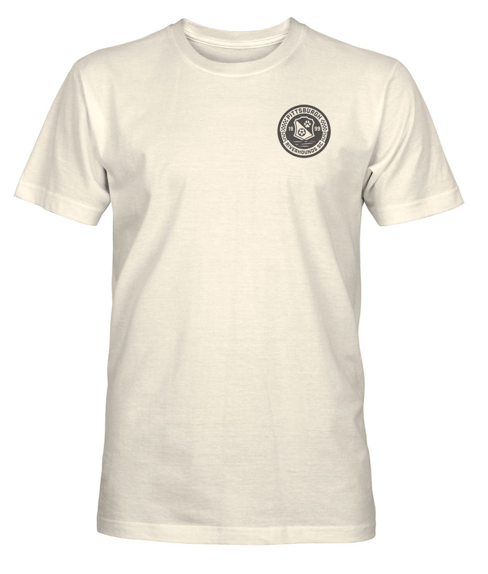 Pittsburgh Riverhounds SC Big Logo Heavyweight Cotton T-Shirt- Natural