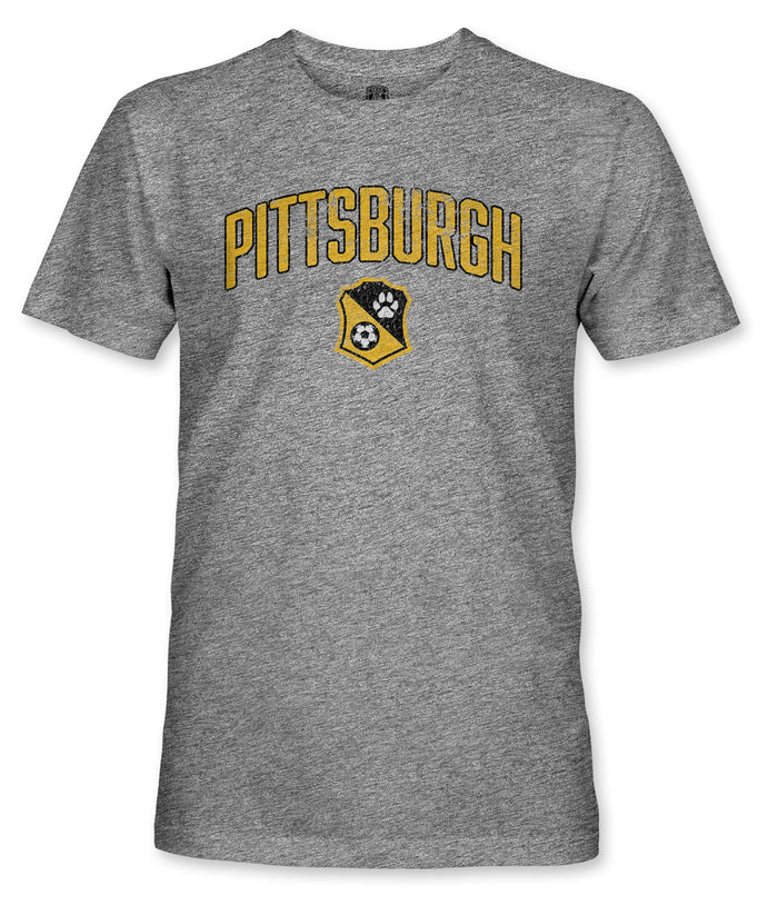 Pittsburgh Riverhounds Wordmark Vintage Triblend T-Shirt - Grey