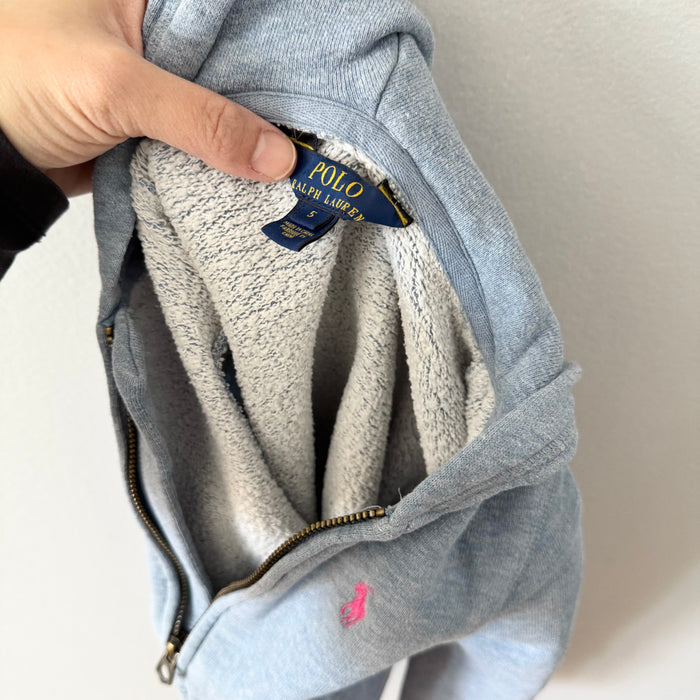 Polo Ralph Lauren / Light blue zip up hoodie / 5Y