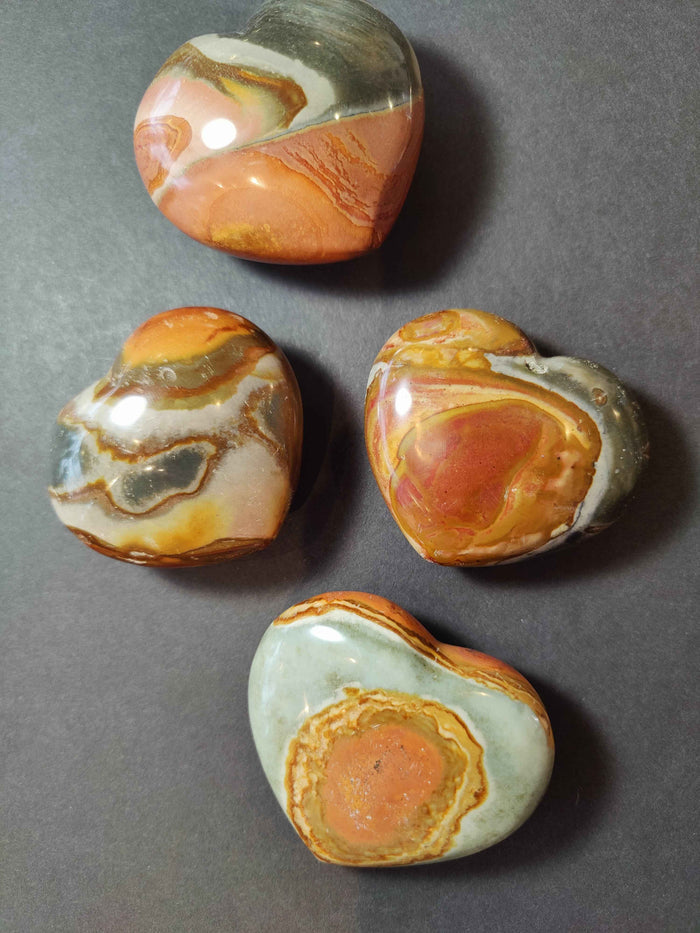 Polychrome Jasper Carved & Polished Heart - Smokin Resin Company