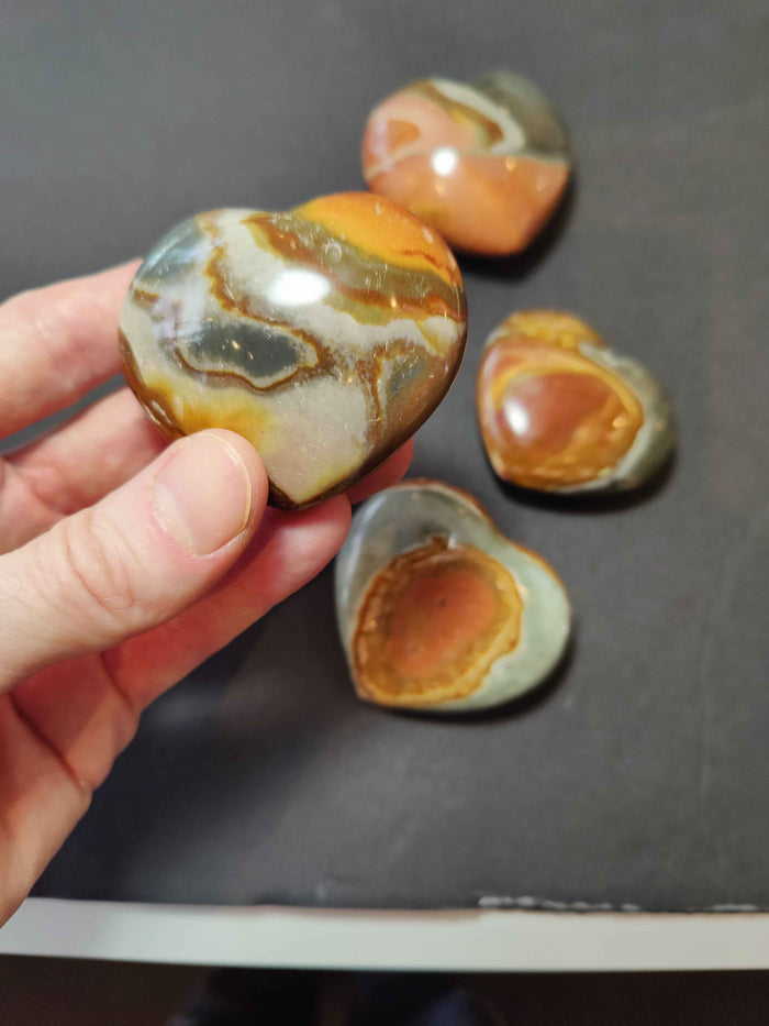 Polychrome Jasper Carved & Polished Heart - Smokin Resin Company